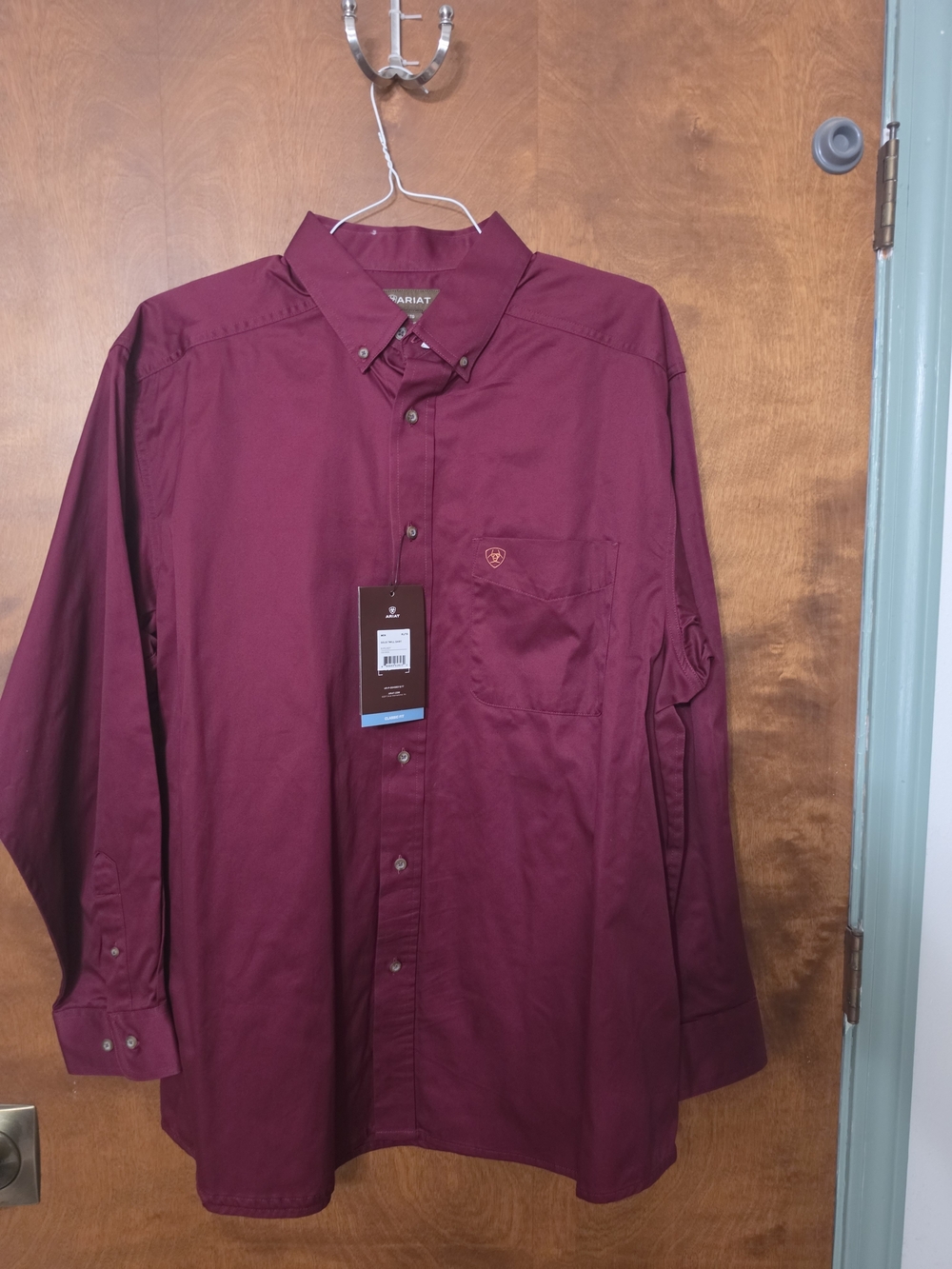 Ariat Men's Burgundy Button-Down Shirt